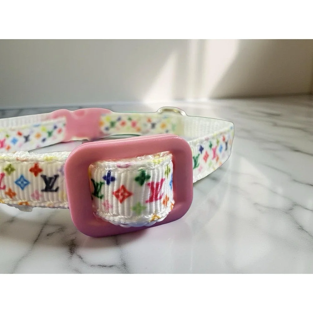 Designer Cat Collar, Pink XS, Very Cute, Unique Design